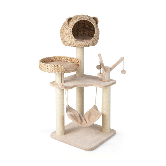 Multi-Level Cat Tree Wicker