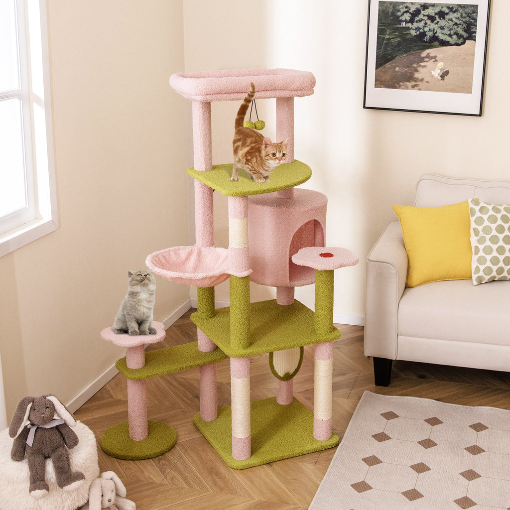 58” Multi-Level Floral-Pink