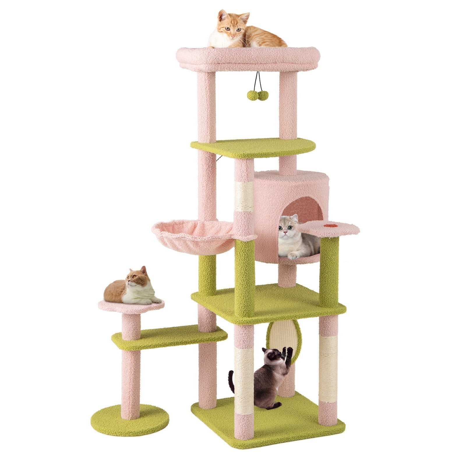 58” Multi-Level Floral-Pink