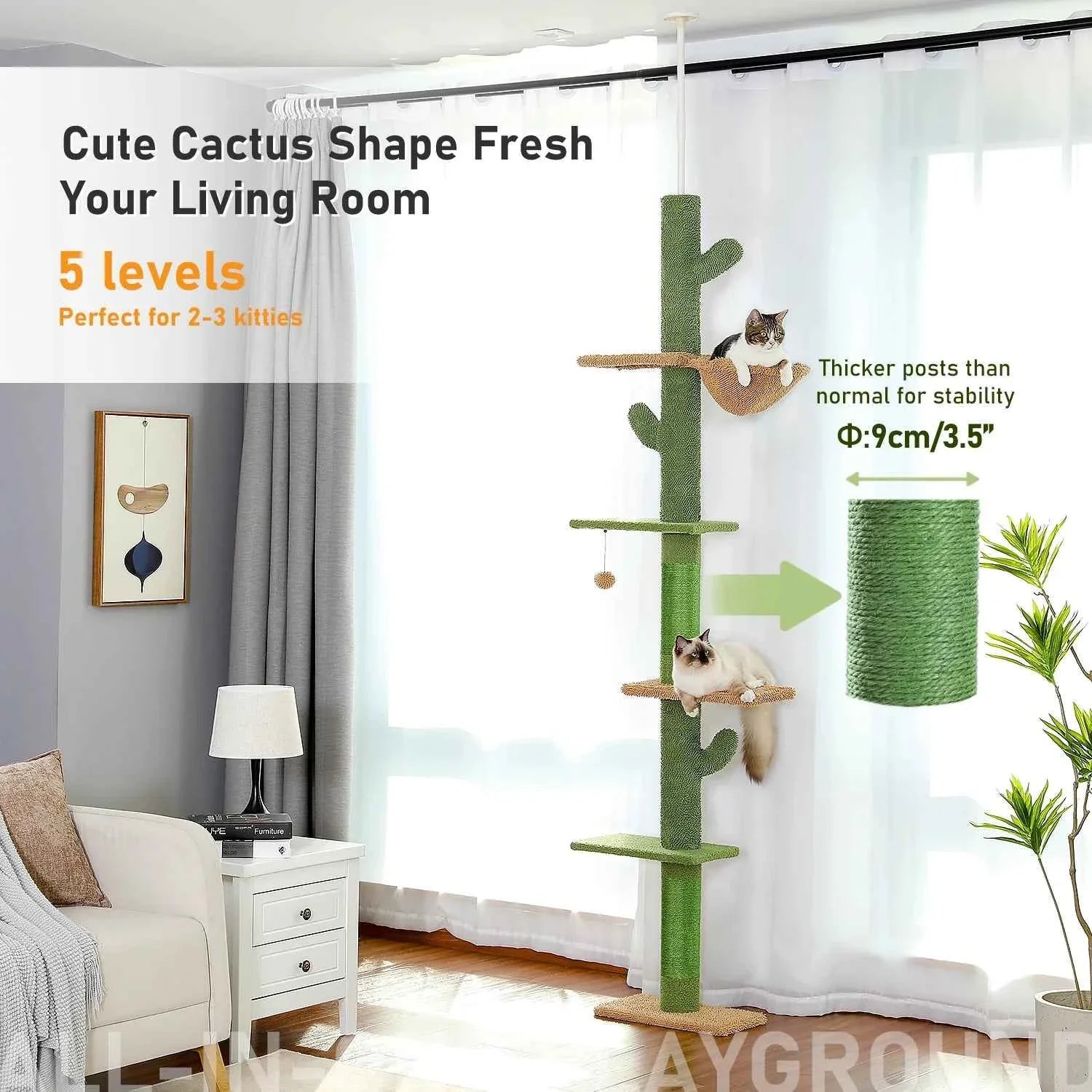 5 Tier Cat Tree Tower-Hammock